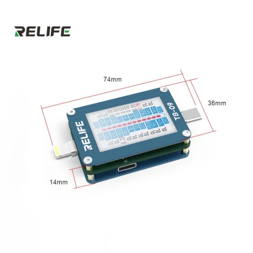 RELIFE TB-09 Tester nabíjacieho portu - 5