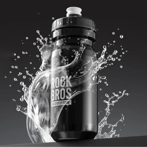 Rockbros 600 ml cyklistická fľaša - čierna - 5