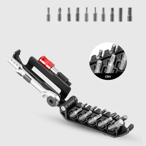 Rockbros Cyklistická sada náradia s račňou a montážnymi páčkami - čierna - 11