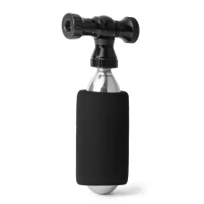 Rockbros CO₂ pumpa, hlava ventilu z hliníkovej zliatiny, bez bombičky, Presta/Schrader kompatibilná - čierna