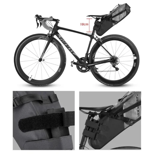 Rockbros AS-013 10L podsedlová taška - čierna - 4