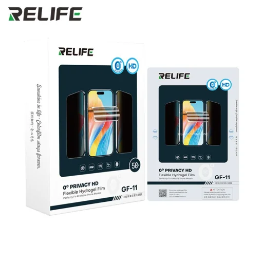 RELIFE GF-11 HD TPU Hydrogel adatvédelmi üvegfólia okostelefonokhoz 50 db, - 1