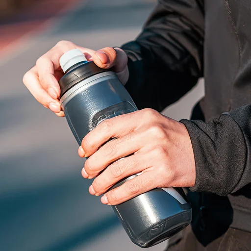 Rockbros Termo cyklistická fľaša 620 ml bez BPA - prechodová čierna - 3