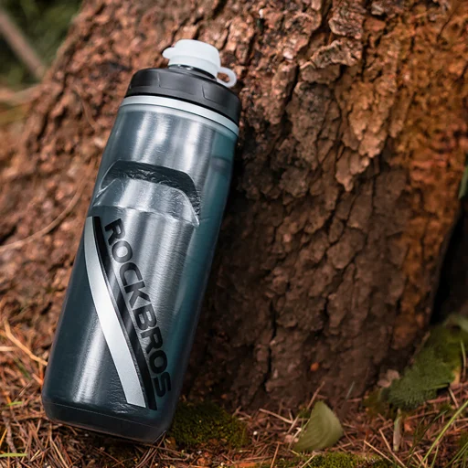 Rockbros Termo cyklistická fľaša 620 ml bez BPA - prechodová čierna - 4