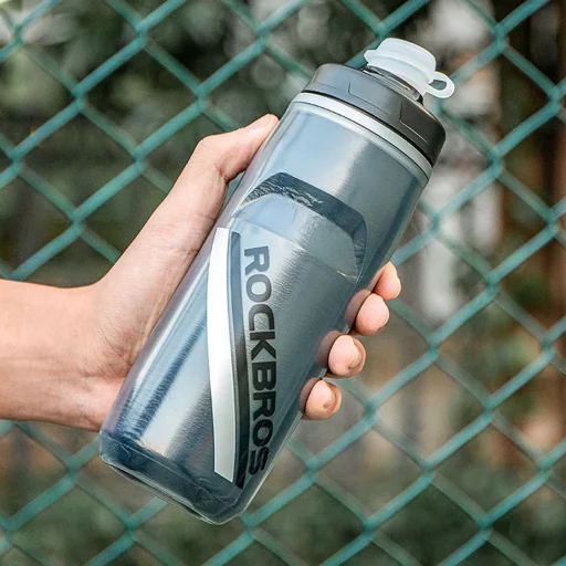 Rockbros Termo cyklistická fľaša 620 ml bez BPA - prechodová čierna - 5