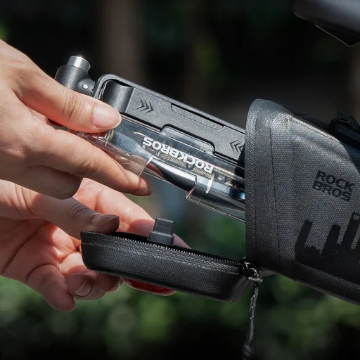 Rockbros multifunkčná sada náradia na bicykel s CO2 pumpou a račňovým kľúčom - čierna - 8