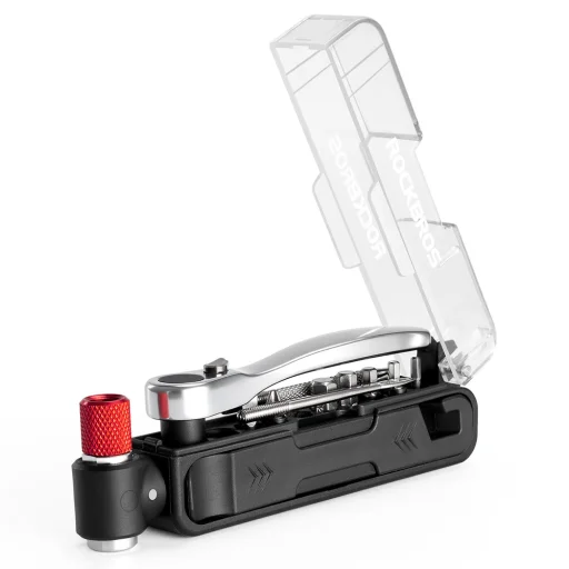 Rockbros multifunkčná sada náradia na bicykel s CO2 pumpou a račňovým kľúčom - čierna - 1