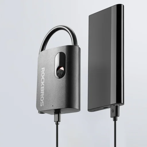 Rockbros L1 Mini bezdrôtová pumpa 70 psi kompresor 200 mm dĺžka hadice Schrader - čierna - 12