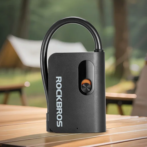 Rockbros L1 Mini Vezeték nélküli Pumpa 70 psi Kompresszor 200 mm Schrader Tömlőhossz - Fekete - 16