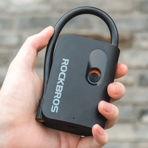 Rockbros L1 Mini bezdrôtová pumpa 70 psi kompresor 200 mm dĺžka hadice Schrader - čierna - 7