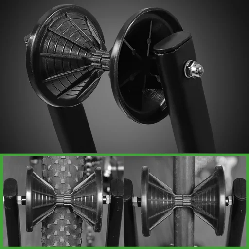 Rockbros T30 összecsukható kerékpártartó az első vagy hátsó kerékhez kompatibilis 24-27,5 hüvelyk és 700C kerekekkel - fekete - 8