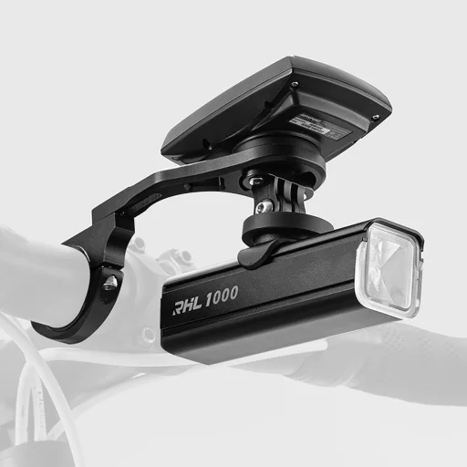 Rockbros FK-301 držiak na riadidlá 2 v 1 pre cyklopočítače/navigácie a kamery/osvetlenie - čierny - 11