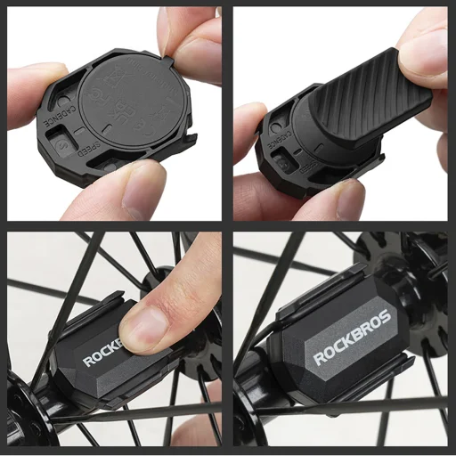 Rockbros C3 ANT+ / Bluetooth 2 az 1-ben Sebesség- vagy Kadenciaszenzor - Fekete - 9