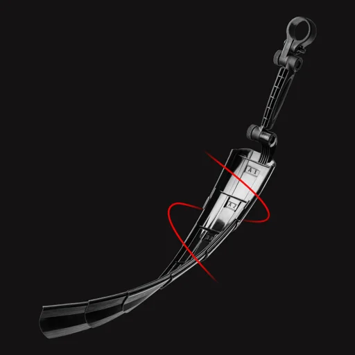 Rockbros FK-810 összecsukható teleszkópos biciklis sárvédő szett - Fekete - 2