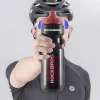 Rockbros 750 ml cyklistická fľaša - priehľadná čierna s červeným náustkom thumbnail