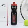 Rockbros 750 ml cyklistická fľaša - priehľadná čierna s červeným náustkom thumbnail