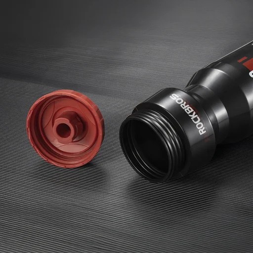 Rockbros 750 ml cyklistická fľaša - priehľadná čierna s červeným náustkom - 7