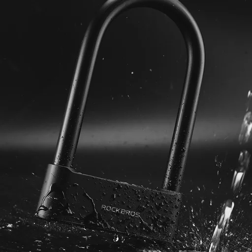 Rockbros 32210818001 SMART kerékpár zár ujjlenyomat-olvasóval és Bluetooth kapcsolattal - Fekete - 8