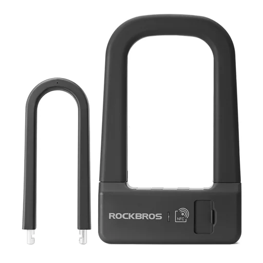 Rockbros RBNS1 SMART zámok na bicykel s NFC čítačkou - čierny - 3