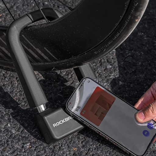 Rockbros RBNS1 SMART zámok na bicykel s NFC čítačkou - čierny - 8
