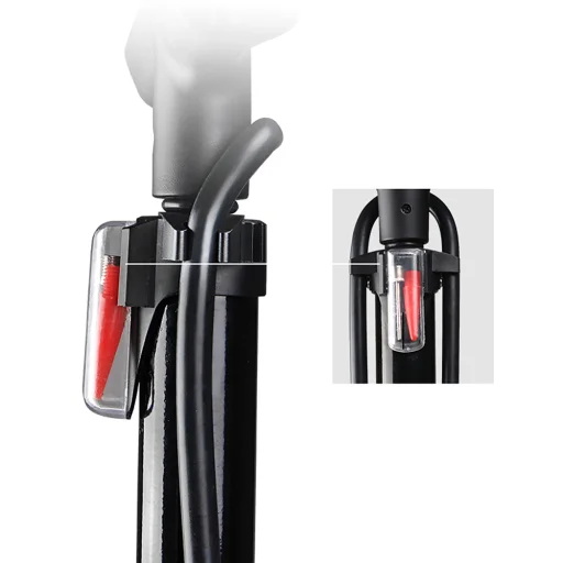 Rockbros GP6532B padló pumpa nyomásmérővel - Fekete és Narancs - 8