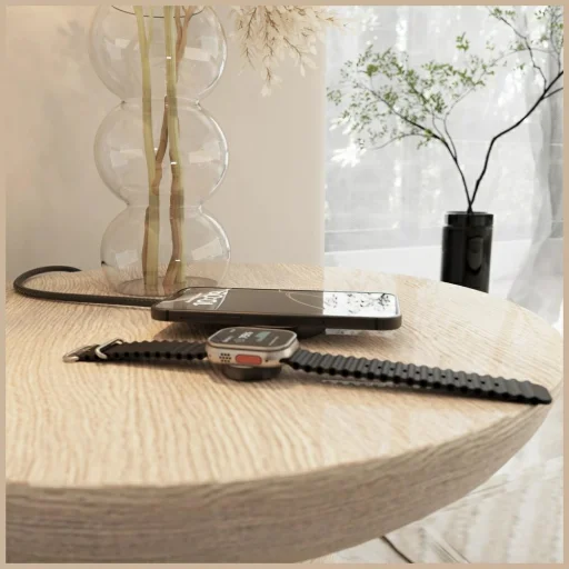 Zens Pro 2 bezdrôtová nabíjačka 2 v 1 + Apple Watch Qi2 15 W USB-C nabíjačka čierna - 5