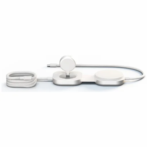 Zens Pro 3 2 v 1 bezdrôtová nabíjačka s nabíjaním pre Apple Watch Qi2 15W USB-C/USB-C biela - 3