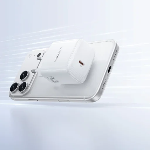 Borofone BN33 Fuente sieťový USB-C nabíjací adaptér typu GaN - QC3.0 PD 40W biely - 8