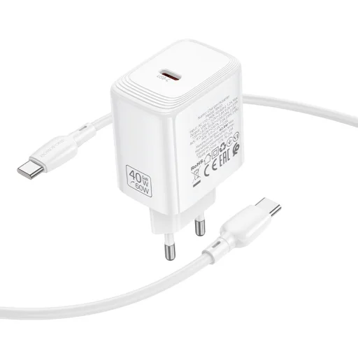 Borofone BN33 Fuente GaN Typ C - QC3.0 PD 40W sieťový nabíjací adaptér USB-C - 5