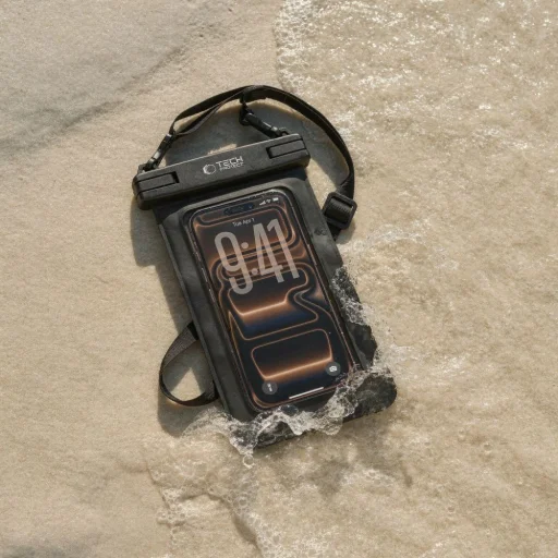 Univerzálne 6,9-palcové čierne vodotesné plávajúce puzdro Tech-Protect UWC7 - 4