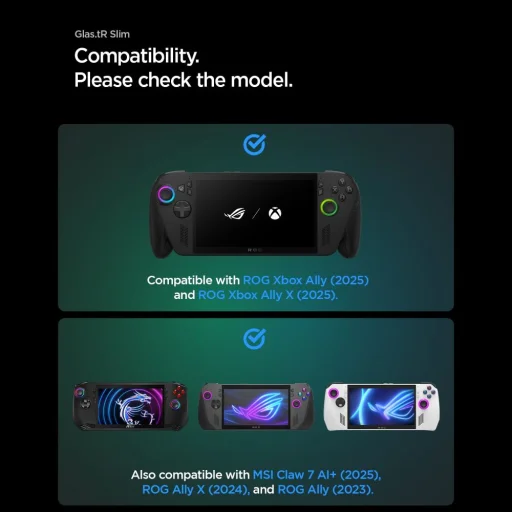 ROG Ally / Ally X 2023-2025 / MSI Claw 7 AI+ Spigen Glas.tR Slim číre tvrdené sklo, 2 ks - 5