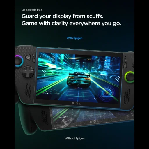 ROG Ally / Ally X 2023-2025 / MSI Claw 7 AI+ Spigen Glas.tR Slim číre tvrdené sklo, 2 ks - 6