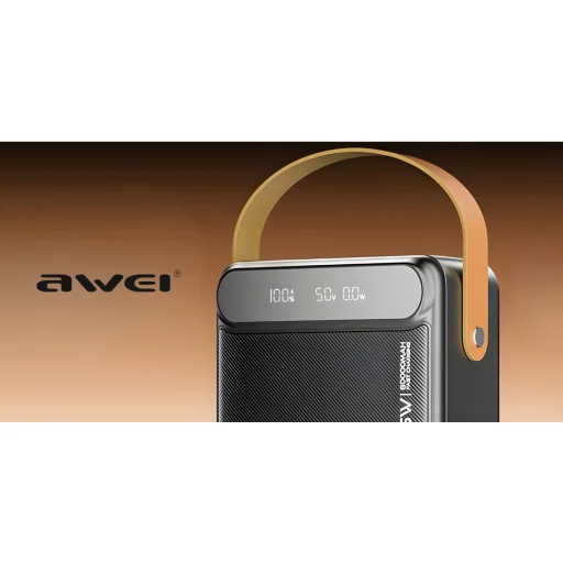 AWEI PowerBank P102K 80000mAh 22,5W PD 2xUSB-C 3xUSB-A čierna - 4
