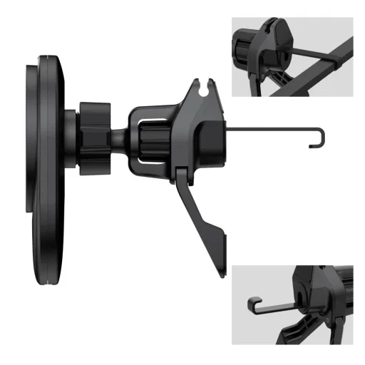 Tech-Protect V21 magnetický MagSafe držiak do auta na palubnú dosku a do mriežky ventilácie s bezdrôtovou nabíjačkou 25W Qi2.2 čierny - 6