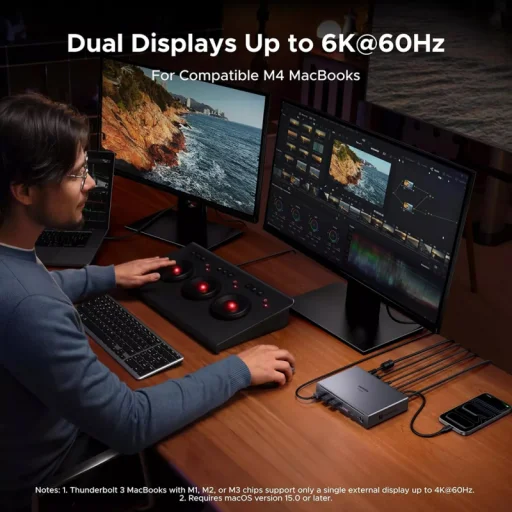 Hub UGREEN U712, 10v1, sivý - 6