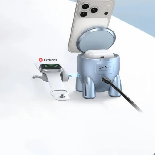 UGREEN W713 bezdrôtová nabíjacia stanica 2 v 1, 25W, modrá - 2