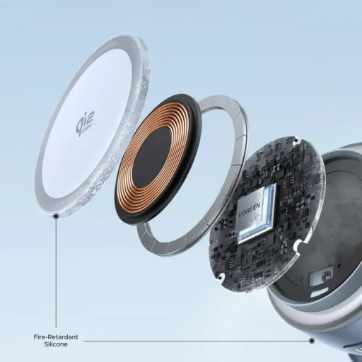 UGREEN W713 bezdrôtová nabíjacia stanica 2 v 1, 25W, modrá - 4