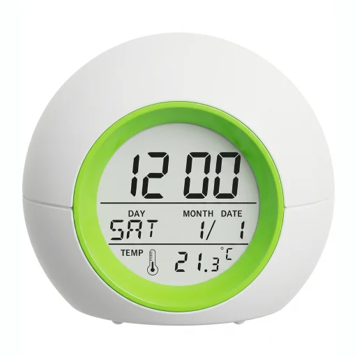 Zelený budík Setty s LED podsvietením - 2