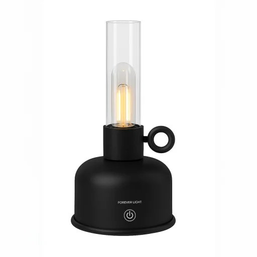 Forever Light Vintage petrolejová LED lampa FLR-02 čierna - 1