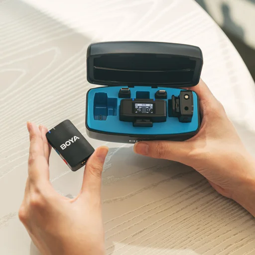 BOYA BOYAMIC 2-02 bezdrôtové mikrofóny 2.4 GHz - čierne - 7
