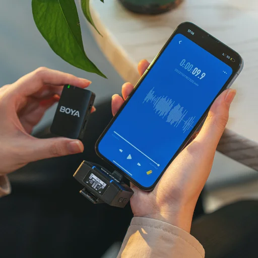 BOYA BOYAMIC 2-02 bezdrôtové mikrofóny 2.4 GHz - čierne - 8