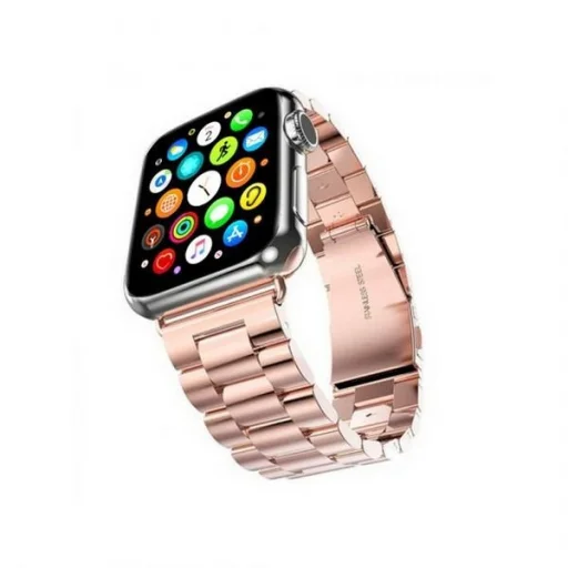 Mercury kovový remienok pre Apple Watch 42/44/45mm ružovozlatý - 1