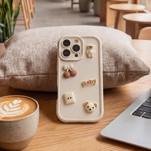 iPhone 11 Ultra Trendy 3D béžový obal s medveďom - 7