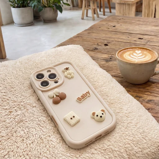 iPhone 11 Ultra Trendy 3D béžový obal s medveďom - 9