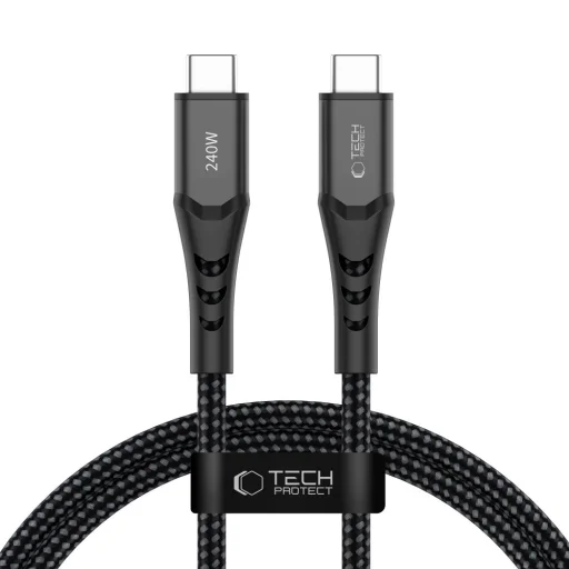 Tech-Protect UB11T Ultraboost Type-C USB kábel PD 240W / QC3.0 100cm čierny - 1