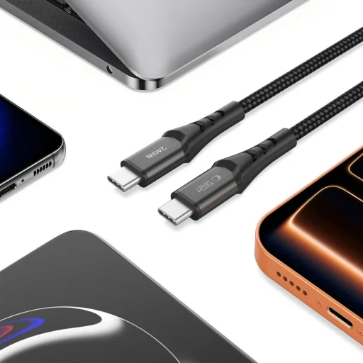 Tech-Protect UB11T Ultraboost Type-C USB kábel PD 240W / QC3.0 100cm čierny - 4