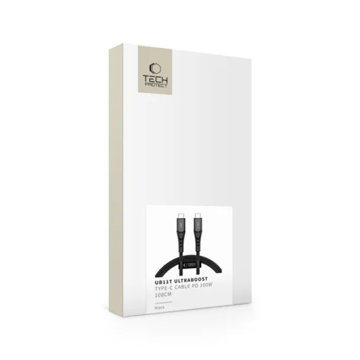 Tech-Protect UB11T Ultraboost USB-C kábel PD 100W / QC3.0 100 cm čierny - 7
