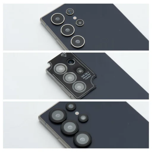 Samsung Galaxy S26 BLUE STAR Easy Install ochranné sklo na kameru čierne - 3