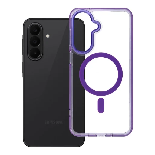 Samsung Galaxy A27 fialový FRAME CLEAR HYBRID MAG COVER MagSafe kompatibilný kryt - 6