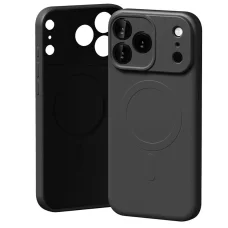 iPhone 17 Pro Max Mercury polosilikónové MagSafe puzdro, čierne